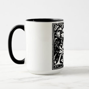 Renaissance Stil Alphabet Brev A vid Mugg