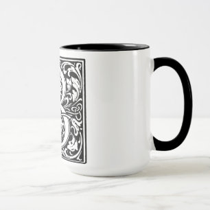 Renaissance Stil Alphabet Brev B vid Mugg