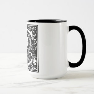 Renaissance Stil Alphabet Brev C vid Mugg