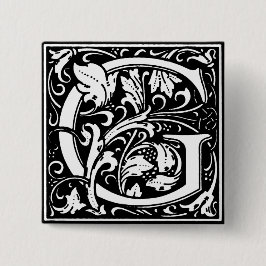 Renaissance Stil Alphabet Brev G - stift Knapp