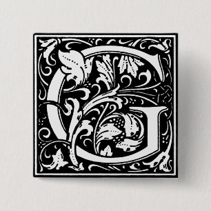 Renaissance Stil Alphabet Brev G - stift Knapp