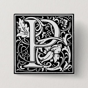 Renaissance Stil Alphabet Brev P - stift Knapp