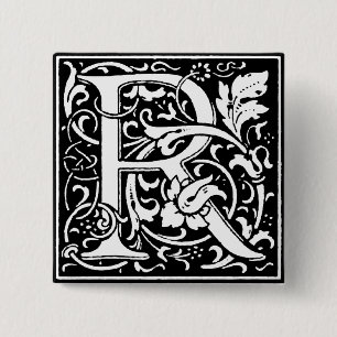 Renaissance Stil Alphabet Brev R - stift Knapp