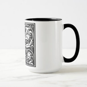 Renaissance Stil Alphabet Brev Y vid Mugg