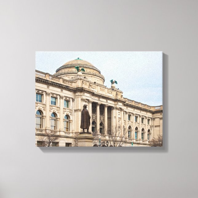 renaissance stil public bibliotek i milwaukee canvastryck (Framsida)