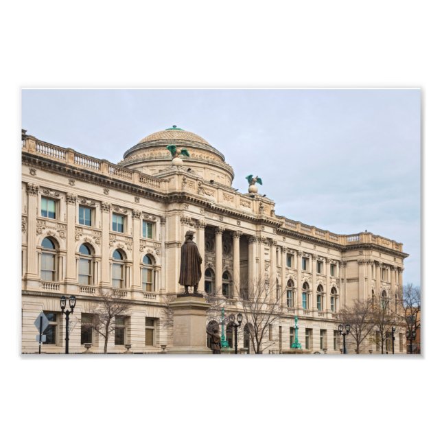 renaissance stil public bibliotek i milwaukee fototryck (Framsidan)