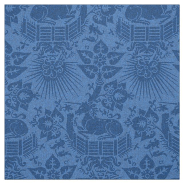 Renaissance Unicorn Garden, Sapphire Blue Tyg (Provkarta)