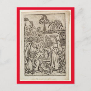 RENAISSANCE UTSKRIFT AV NATIVITY CHRISTMAS-KORT HELG VYKORT