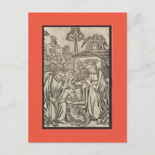 RENAISSANCE UTSKRIFT AV NATIVITY CHRISTMAS-KORT HELG VYKORT