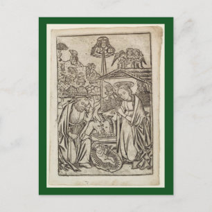 RENAISSANCE UTSKRIFT AV NATIVITY CHRISTMAS-KORT HELG VYKORT