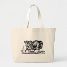 Renaissance Woodcut of a Ram Totebag Jumbo Tygkasse