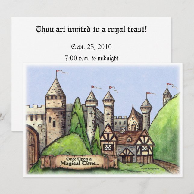 Renaissanceby Inbjudningar (Fram/baksida)