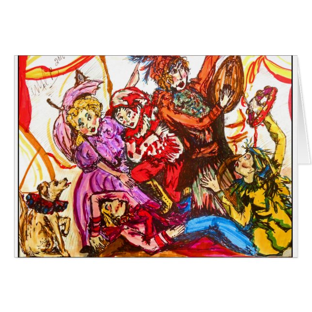 RenaissanceDeco Cirque serie Hälsningskort (Framsidan Horizontal)