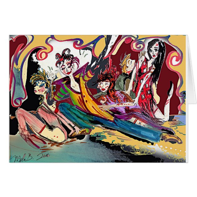 RenaissanceDeco Cirque serie Hälsningskort (Framsidan Horizontal)