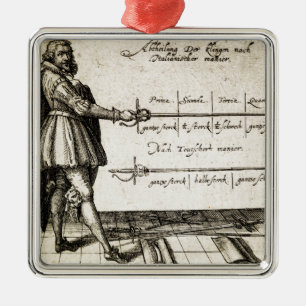 Renaissancefäktning Julgransprydnad Metall
