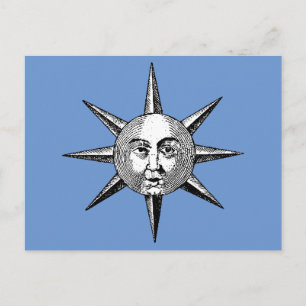 Renaissancens astronomi - Sol Ansikte Vykort