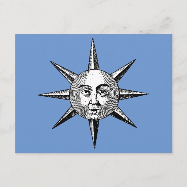 Renaissancens astronomi - Sol Ansikte Vykort (Framsida)