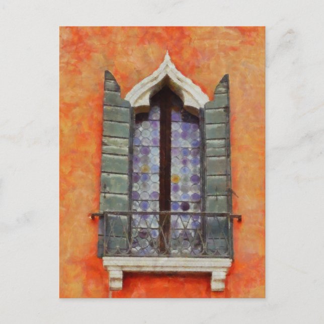 Renaissancens fönsterkonst vykort (Framsida)