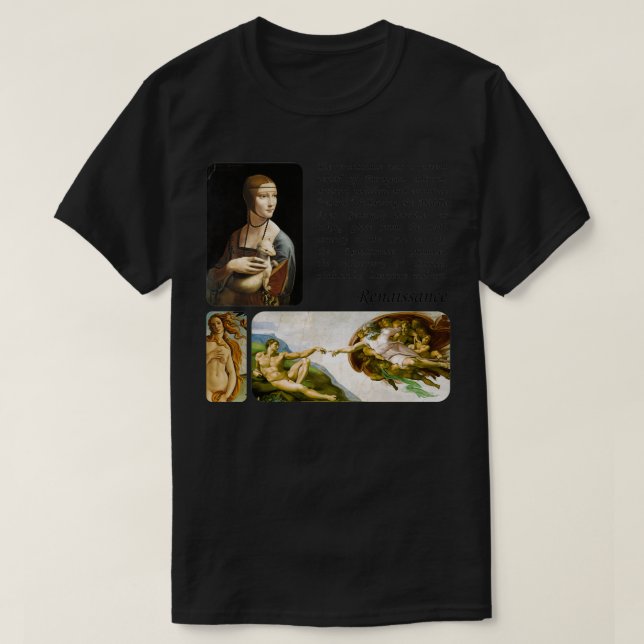 renaissancens målningsfilosofi t shirt (Design framsida)