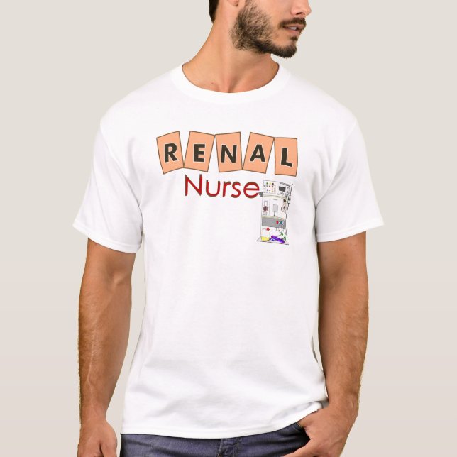 Renal design för sjuksköterskaFresenius maskin Tee Shirt (Framsida)