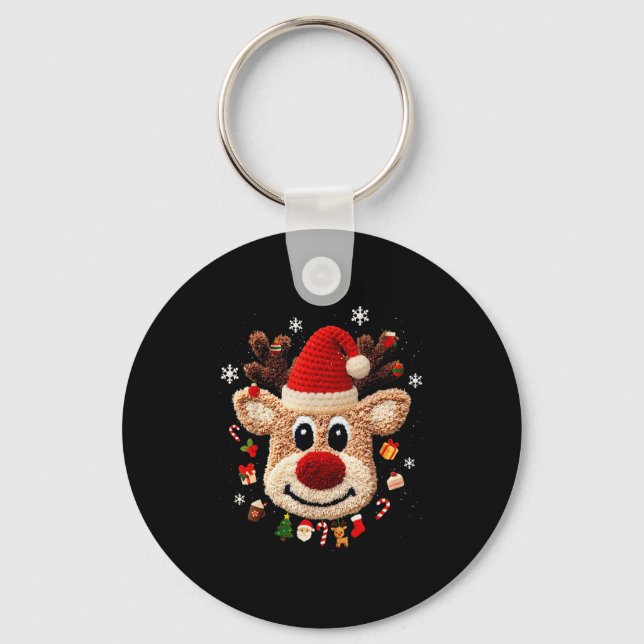 Renal Rudolph Virkad Jul Helg Jul Co Nyckelring (Framsida)