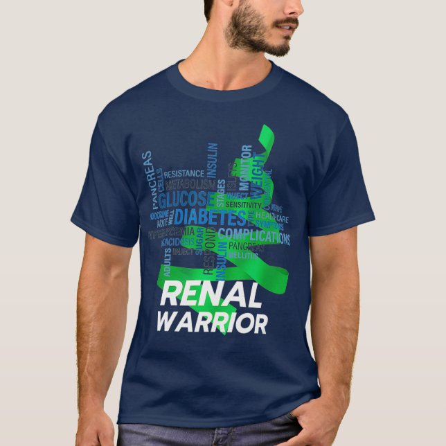 Renal Warrior CKD Dialysis Support Tee Shirt (Framsida)