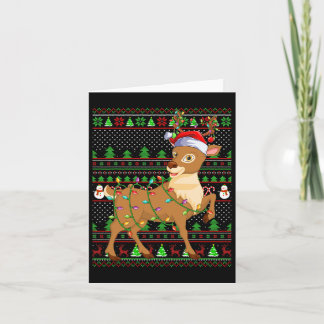 Renälskare Familj Matchande Fula Ren Jul Kort