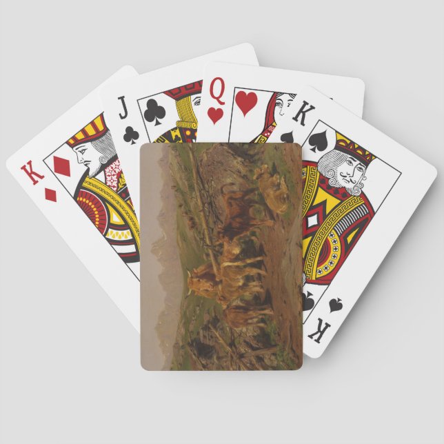 Renande av kalvarna (av Rosa Bonheur) Casinokort (Baksidan)