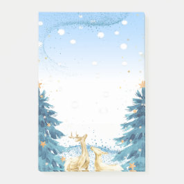 renar från guld,Blå Gräs Träd Post-it Block