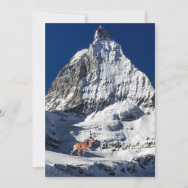 Renar i bergskollage julkort