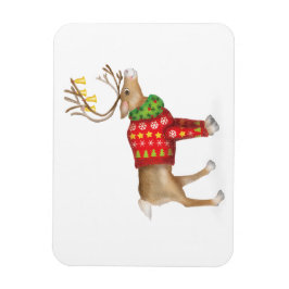 Renar i julmagnet för julgranar jumper magnet