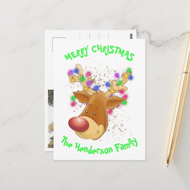 Renar i ljus anpassningsbar vykort (Fram/Back In Situ)