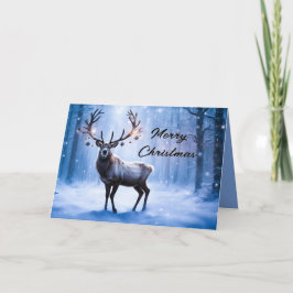 Renar i Magisk Skog Julkort Helgkort