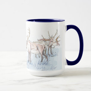 Renar i Snö Mugg