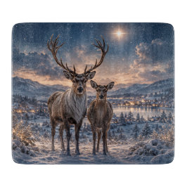 Renar i snölandskap God Jul