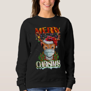 Renar i solglasögon som bär Merry Christm i mask T Shirt