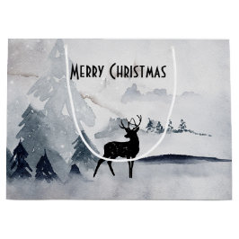 Renar i Vilden Grått Vattenfärgad jul
