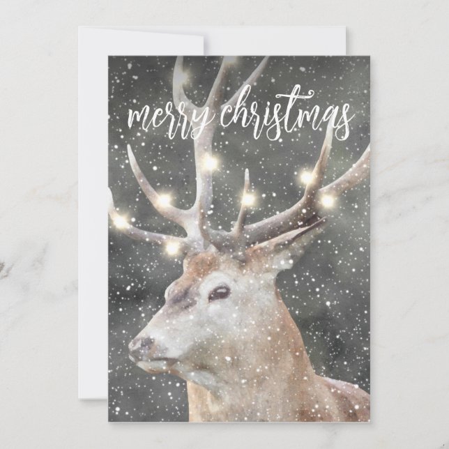 Renar i Winter Snö Inbjudningar (Framsida)