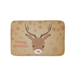 renar Illustration på brun bakgrund Badrumsmatta