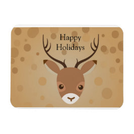 renar Illustration på brun bakgrund Magnet