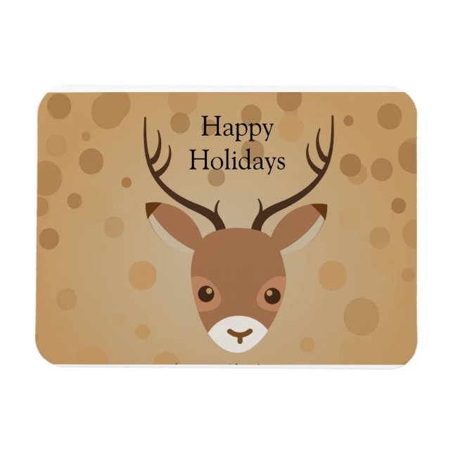 renar Illustration på brun bakgrund Magnet (Horisontell)