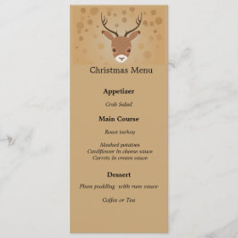 renar Illustration på brun bakgrund Meny