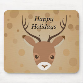 renar Illustration på brun bakgrund Musmatta