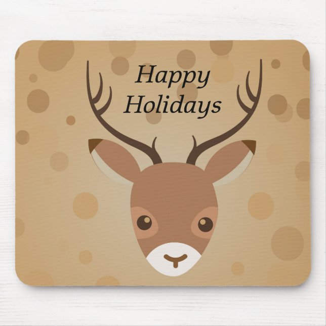 renar Illustration på brun bakgrund Musmatta (Framsidan)