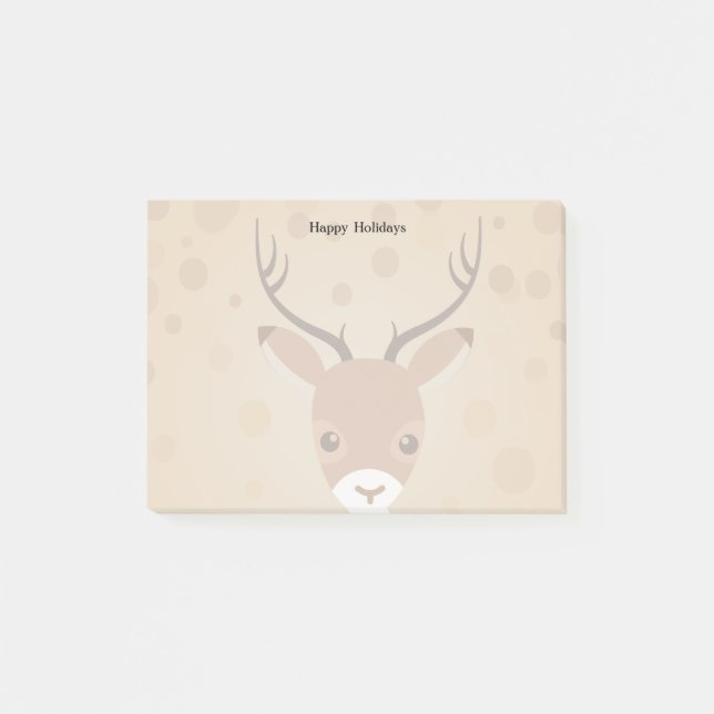 renar Illustration på brun bakgrund Post-it Block (Framsida)