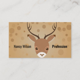 renar Illustration på brun bakgrund Visitkort