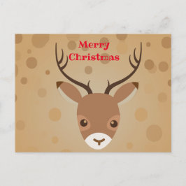 renar Illustration på brun bakgrund Vykort