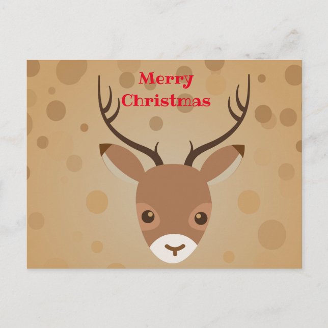 renar Illustration på brun bakgrund Vykort (Framsida)