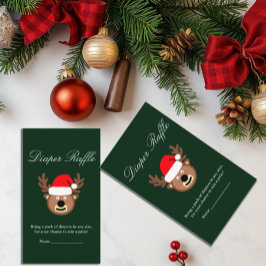 Renar jul, babyskal Diaper Raffle Card Tilläggskort