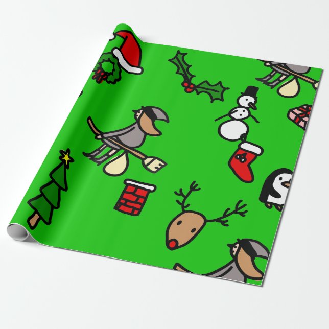 renar, jultommas anana presentpapper (Utrullad)